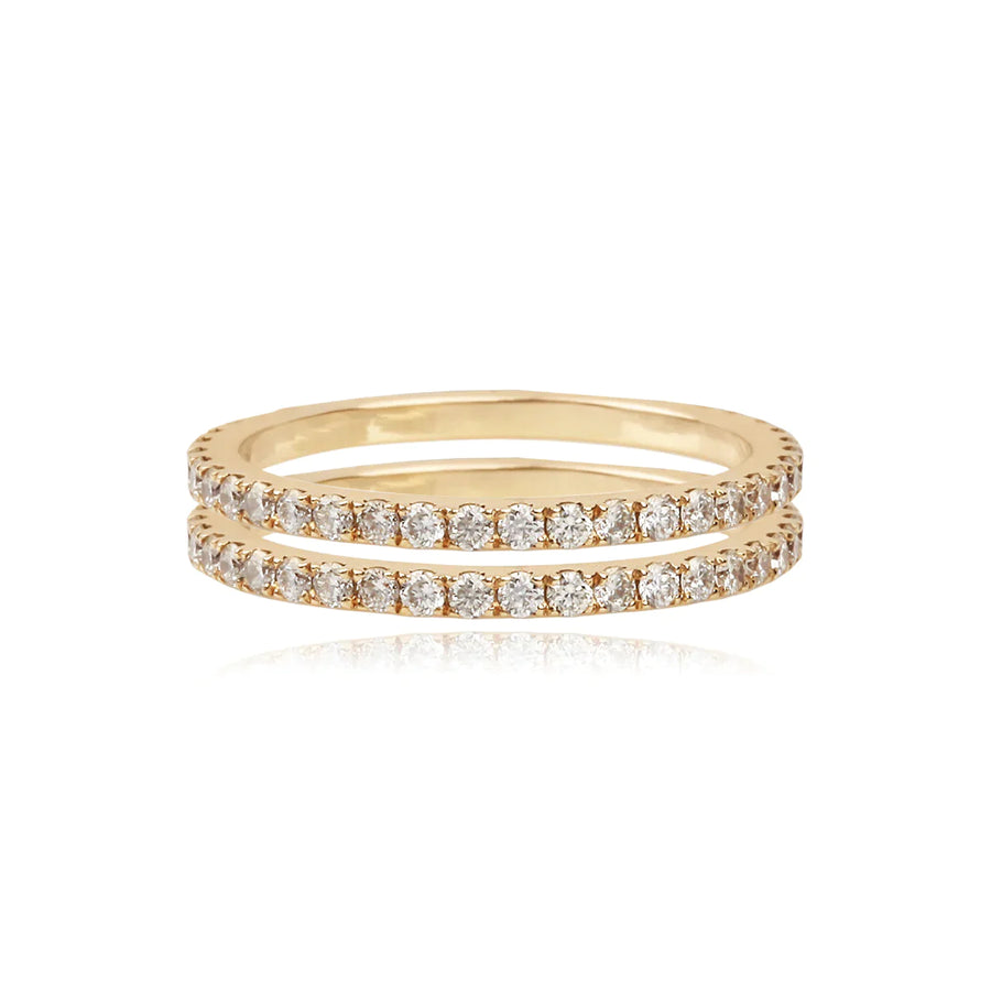 DOUBLE ROW PAVE RING