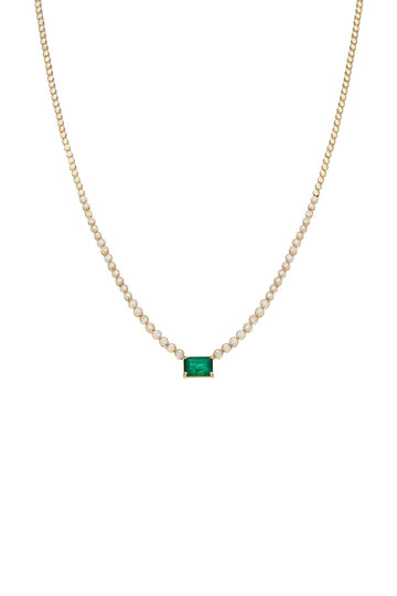 EMERALD AND DIAMOND CHOKER