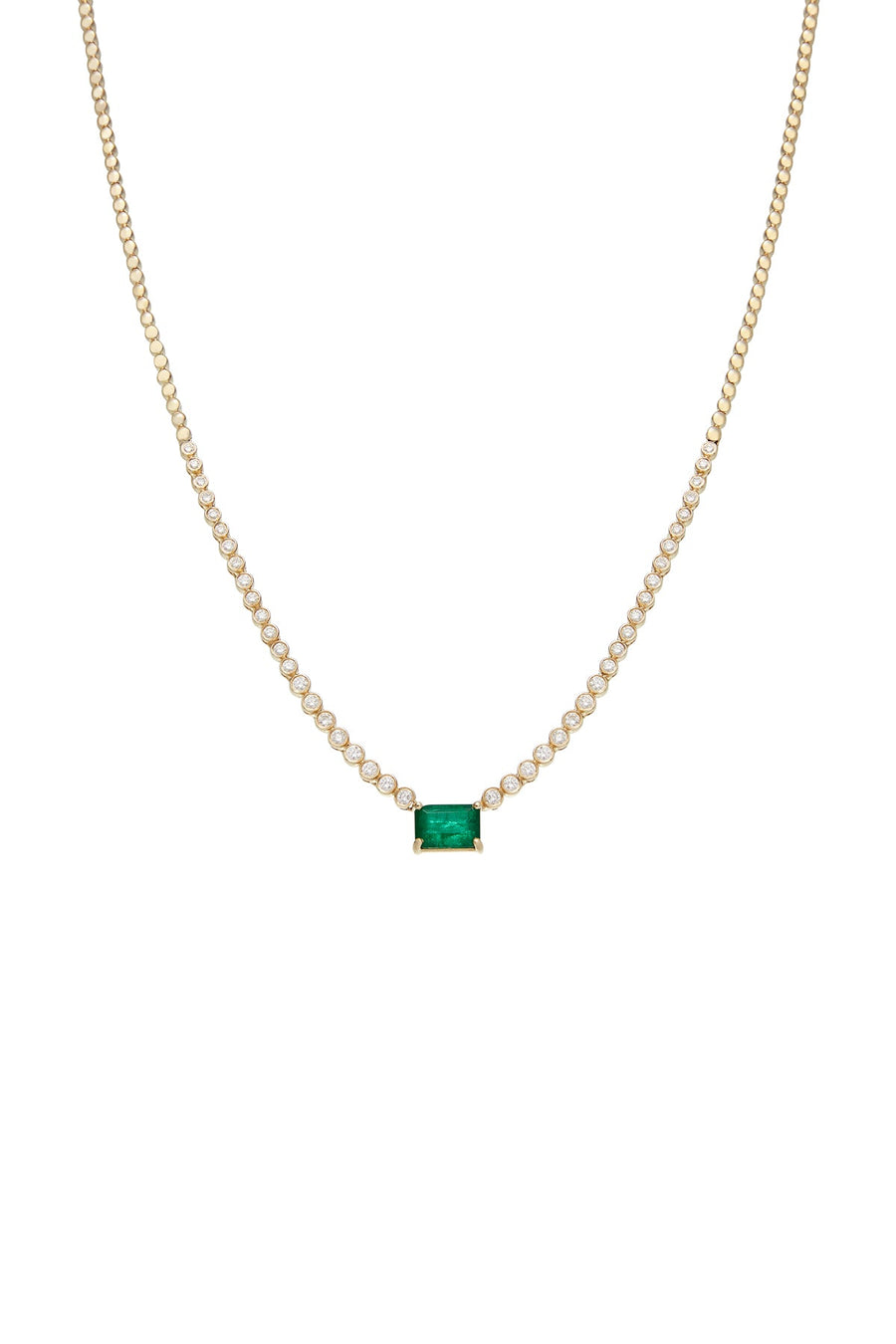 EMERALD AND DIAMOND CHOKER