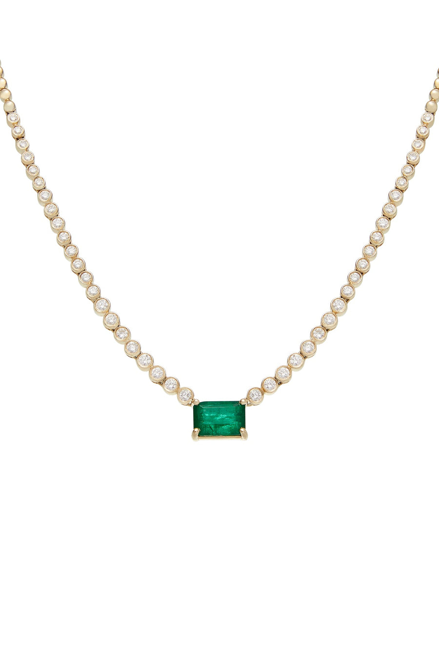 EMERALD AND DIAMOND CHOKER