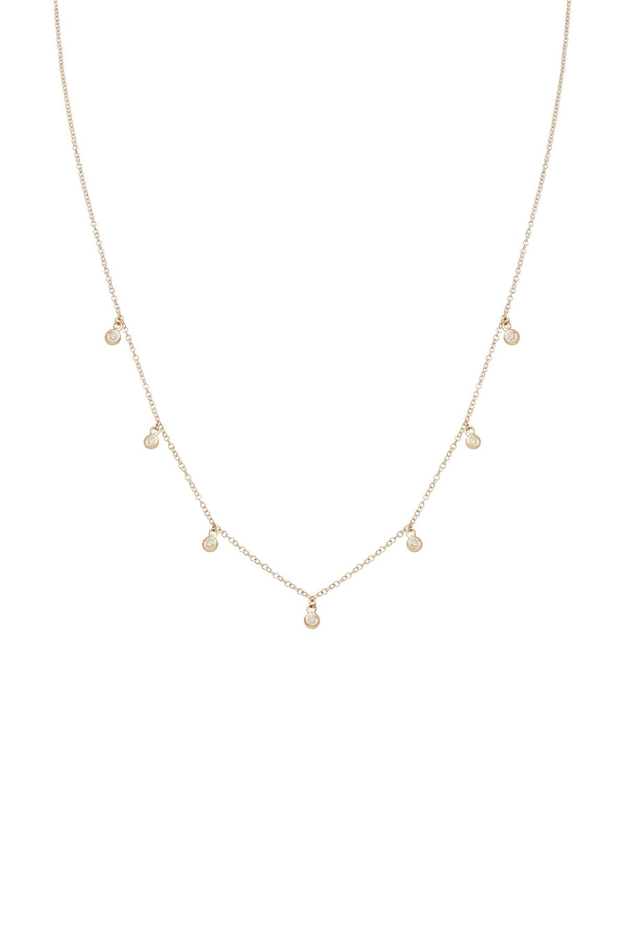 7 BEZEL DIAMOND NECKLACE