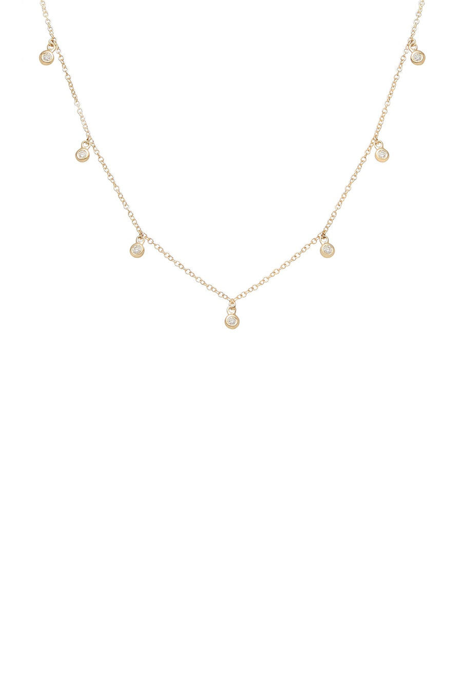 7 BEZEL DIAMOND NECKLACE