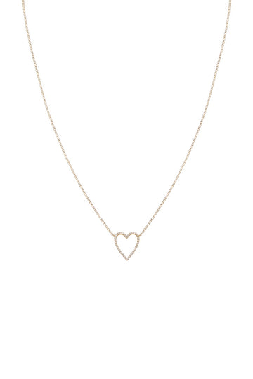 PAVE OPEN HEART NECKLACE