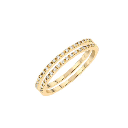 DOUBLE ROW PAVE RING