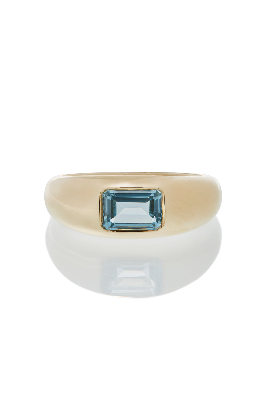 BLUE TOPAZ DOME RING